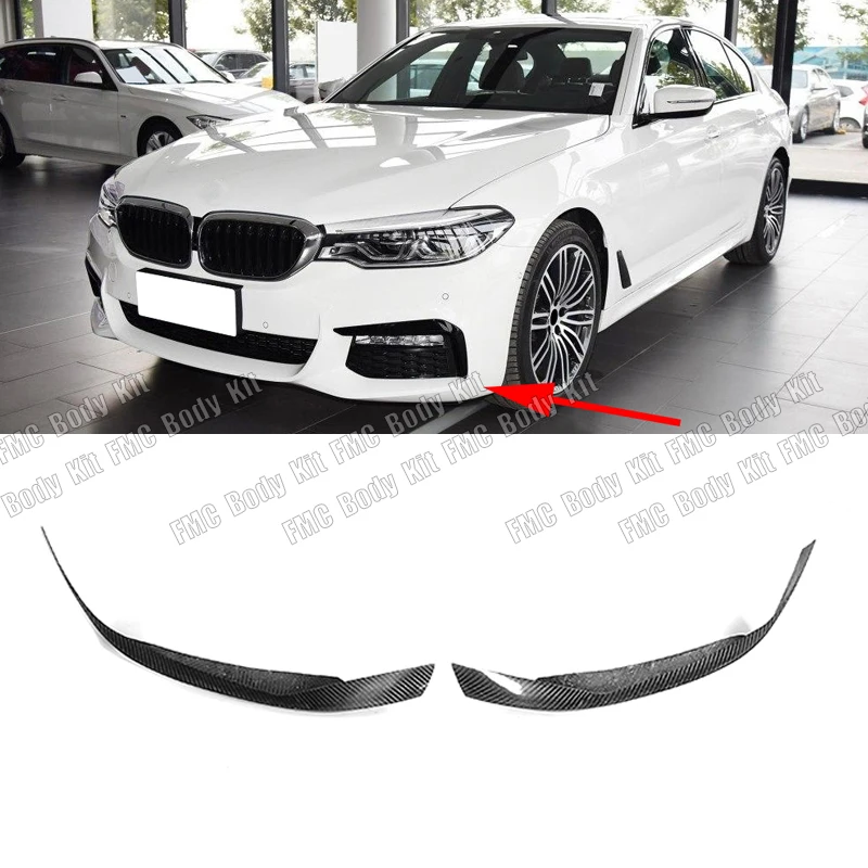 

Carbon Fiber Front Bumper Splitters Lip Spoiler Flaps Apron for BMW 5 Series G30 G31 G38 520i 530i 540i M Sport 2017 2018 2020