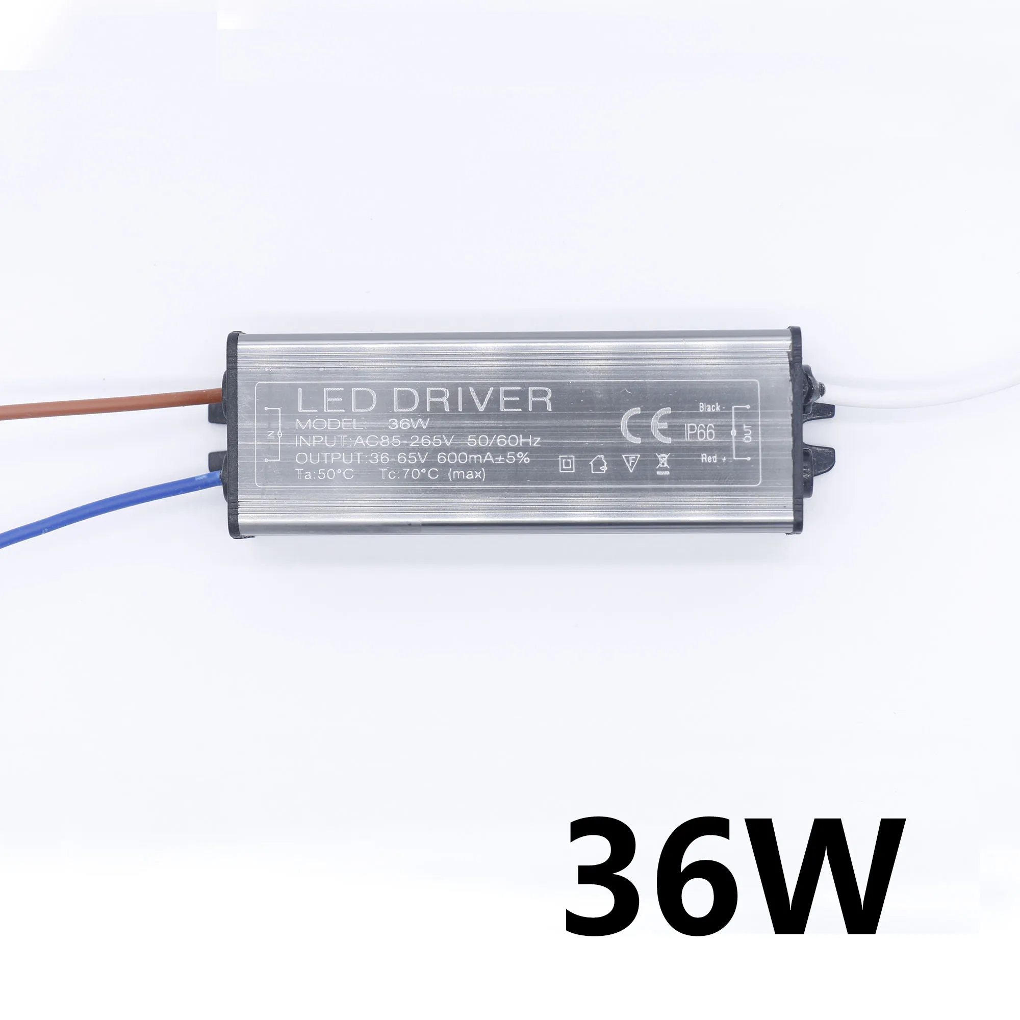 LED Driver 600mA 36W For LEDs Power Supply  AC85-265V Lighting Transformers For Outdoor waterproof Output 36-65V