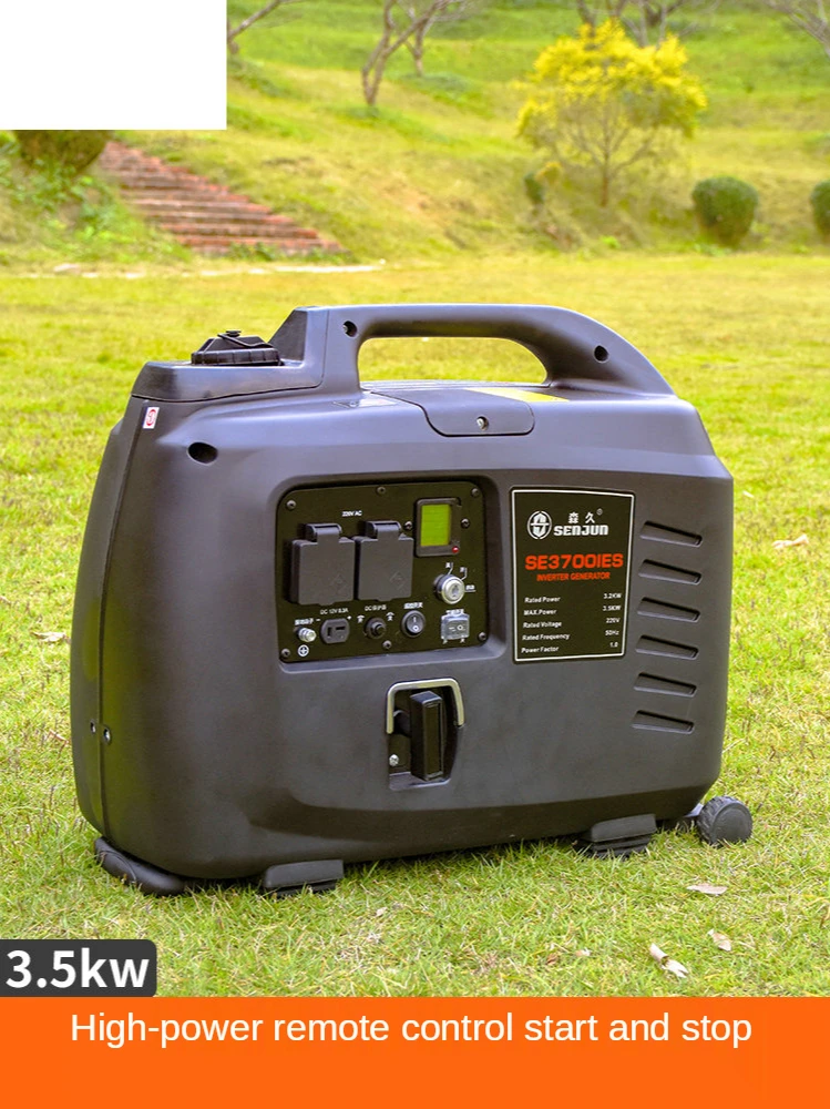 

Gasoline generator household 220v small 3KW variable frequency remote control electric start 3000W high power portable