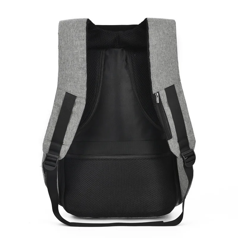 Backpack 15 Inch Unisex Solid Softback Zipper Casual Backpack Simple Backpacks For Women Anti Theft Backpack USP Rechargeable