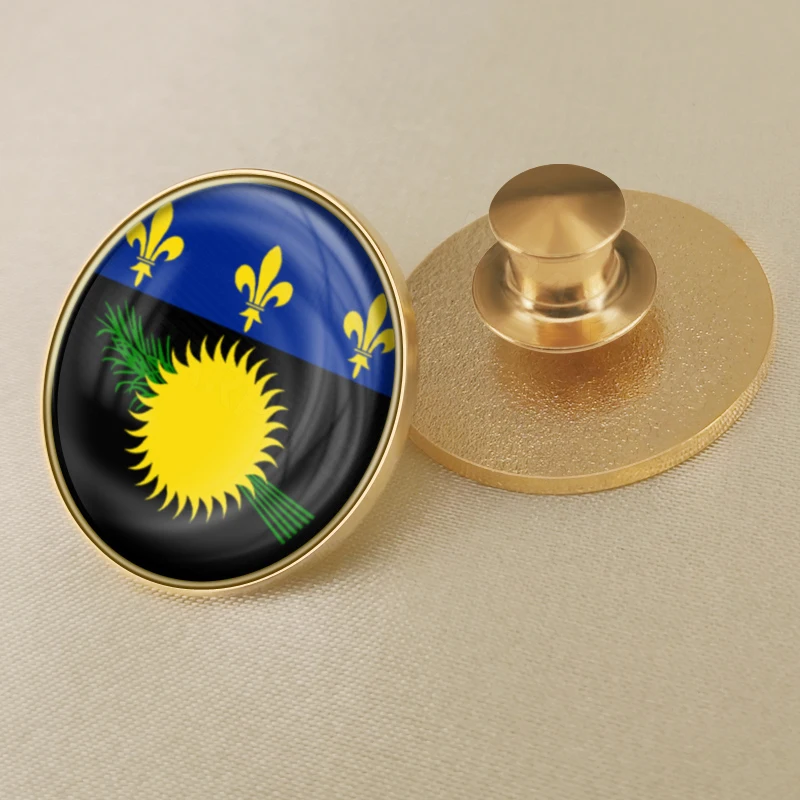 Guadeloupe of France Flag Brooch Badges Lapel Pins
