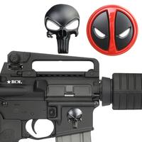 Tactical 3D Skull Metal Decal Sticker for AR15 AK47 M4 M16 Skin Badge Airsoft Hunting Gun 5.56 22lr Accessories