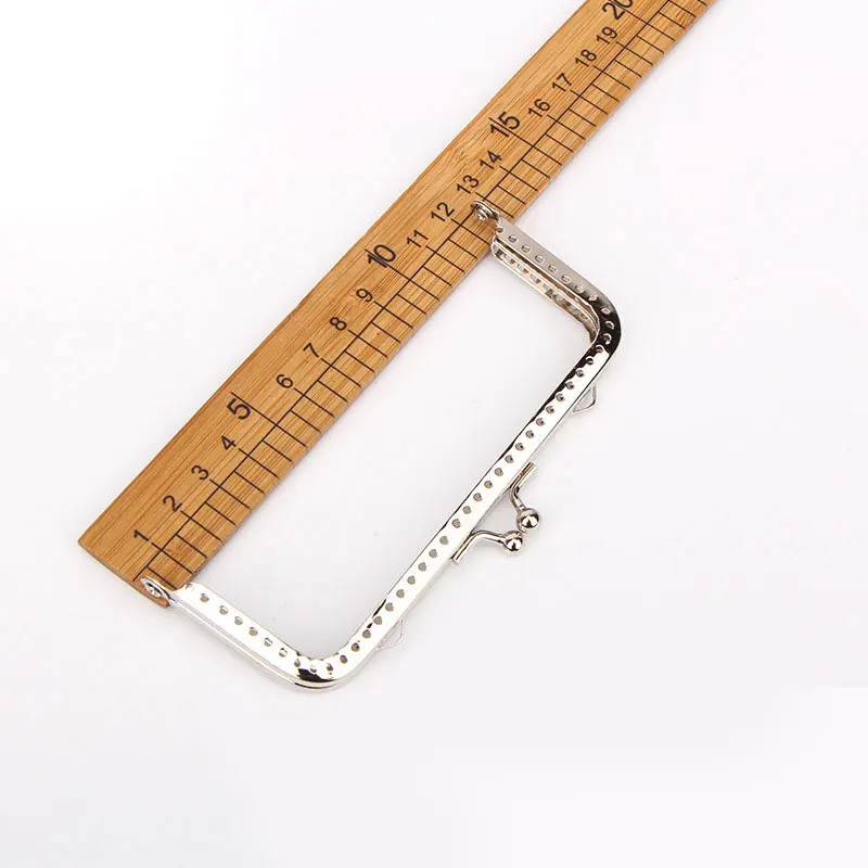 1Pc 6.5-20cm Coin Purse Frame Hanger Embossing Rectangle Metal Kiss Clasp Lock Accessories Frame Handle for Wallet Handbag Parts