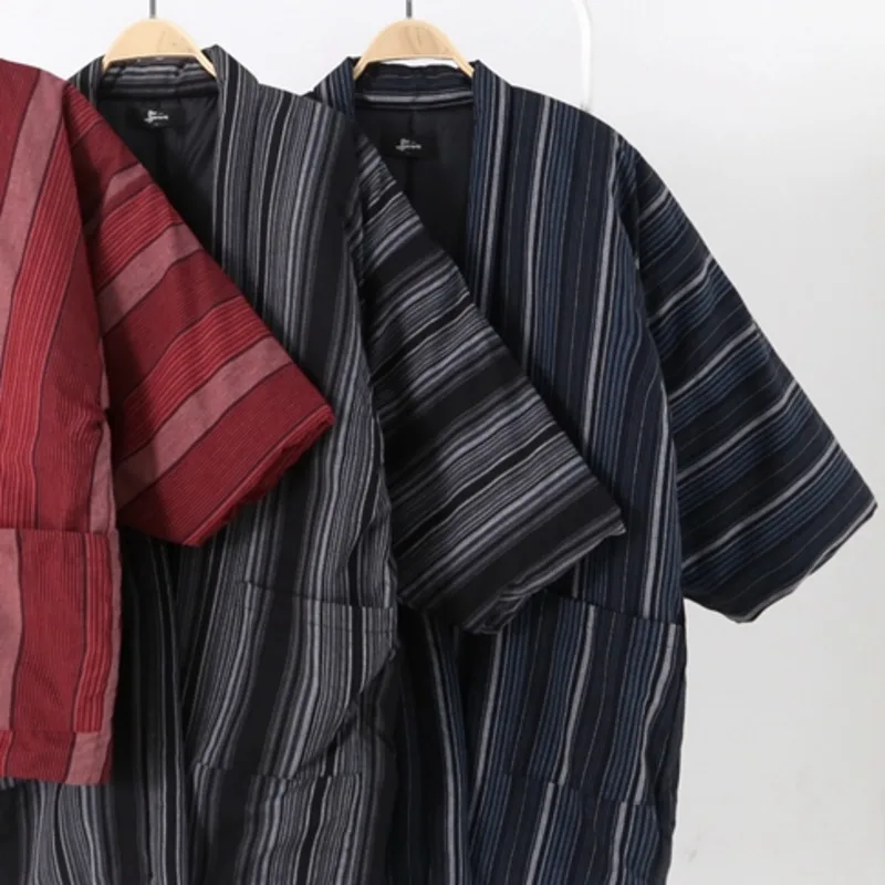 Japońskie Kimono Cardigan kobiety zimowe tradycyjne ciepłe Yukata Haori Vintage azjatyckie ubrania piżamy Haori topy Casual ubrania domowe