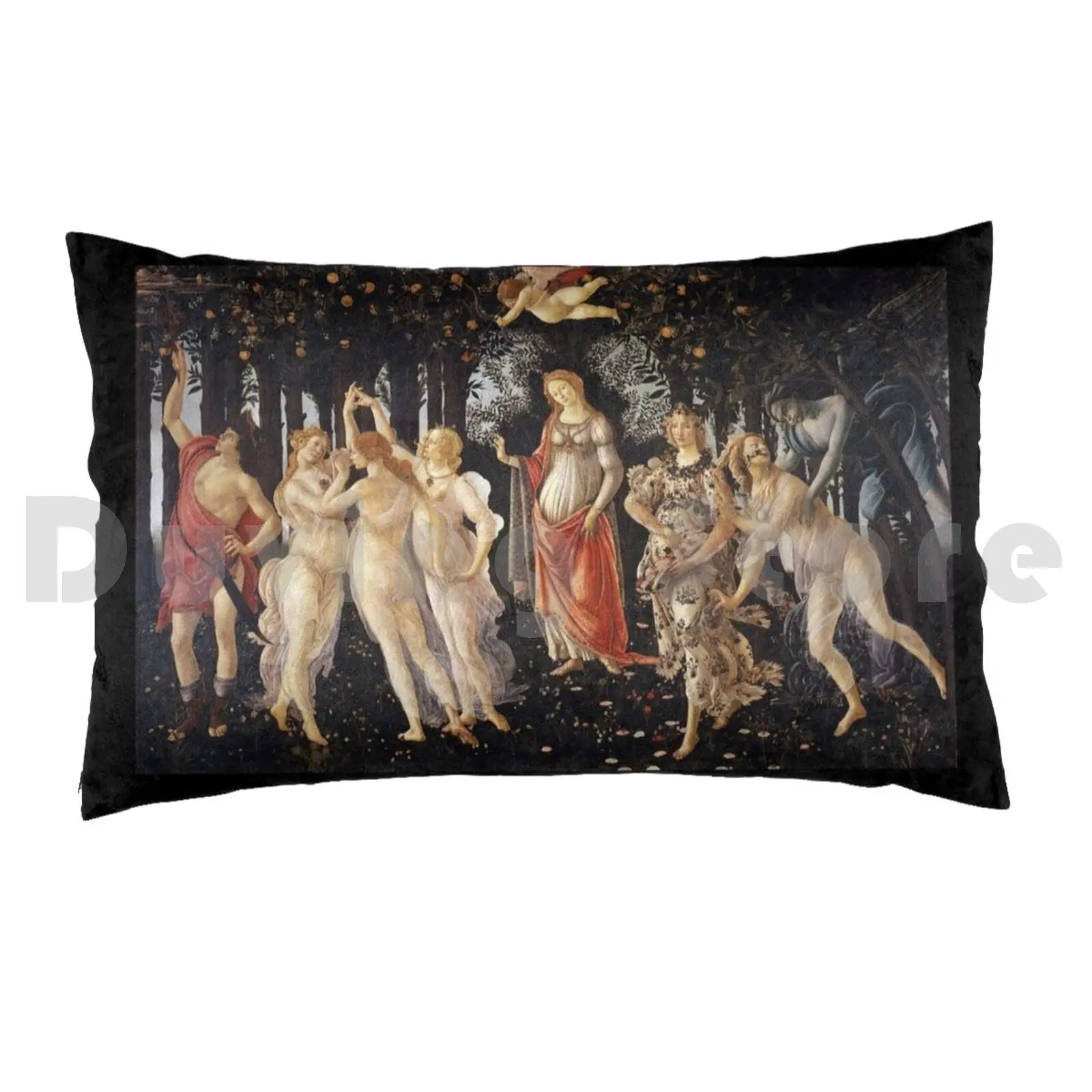 Sandro Botticelli-Primivera-Spring Pillow Case Printed 50x75 Sandro Botticelli Primivera Spring Botticelli