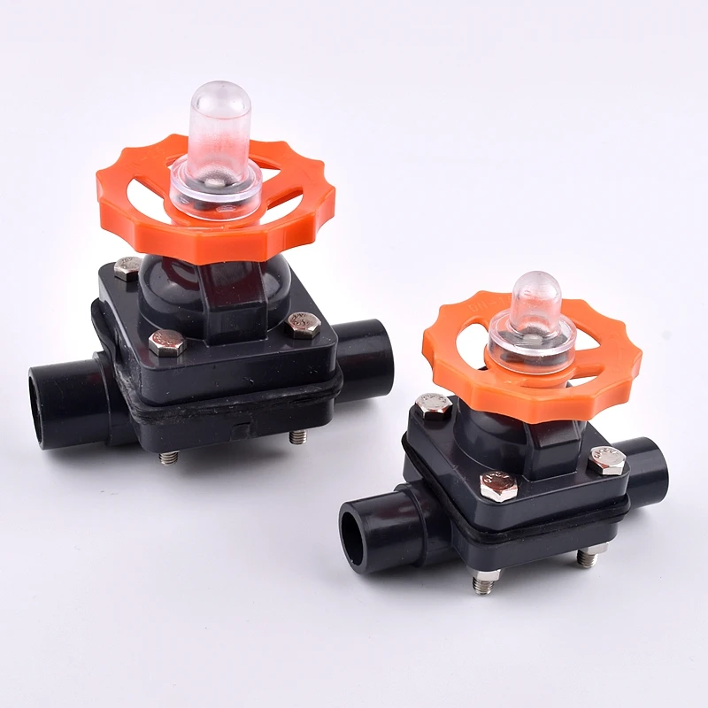 O.D 20~110mm PVC Diaphragm Valve Aquarium Fish Tank Drainage Gate Valve Garden Irrigation Adapter Industrial Water Pipe Fittings