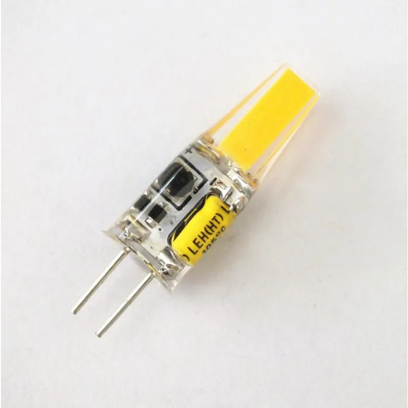 10 светодиодных ламп G4, регулируемая яркость, 12 В/220 В, 6 Вт, COB SMD LED, замена галогенных ламп для люстр и прожекторов.