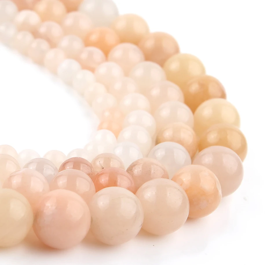 Natural Pink Aventurine Jade Stone Beads Round Loose Mineral Beads for DIY Handmade Bracelet Jewelry Making 15