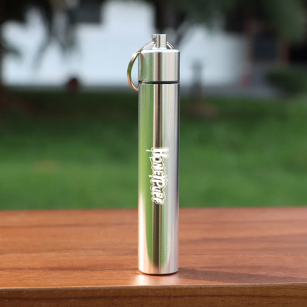 HONEYPUFF 10ML Storage Container Travel Tubes Stash Jar Grass Tonic Aluminum Smell Proof Metal Airtight Sealed Herb Box