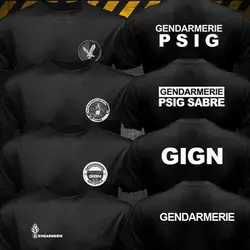 Мужская футболка французской дармерии PSIG GIGN с защитой от терактов спецназа