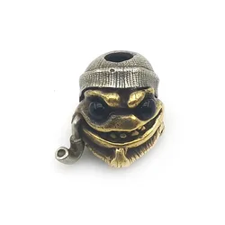 Outdoors DIY Tools EDC White Brass Frog Animal Style Rebel Street Pipe Skull Knife Beads Lanyard Pendants Key Rings Accessories