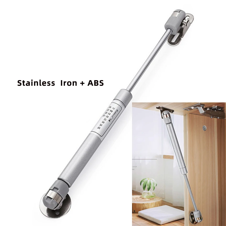 

1PC Stainless Steel Door Closer Furniture Cabinet Door Stay Soft Close Hinge Hydraulic Gas Lift Strut Support Rod Pressure 100N