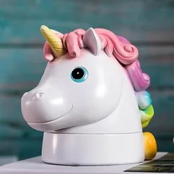 Kids Lovely Unicorn Design Milk Teeth Storage Collect Teeth Umbilica Save Box Resin Baby Souvenirs Tooth Box Storage Box ZL228