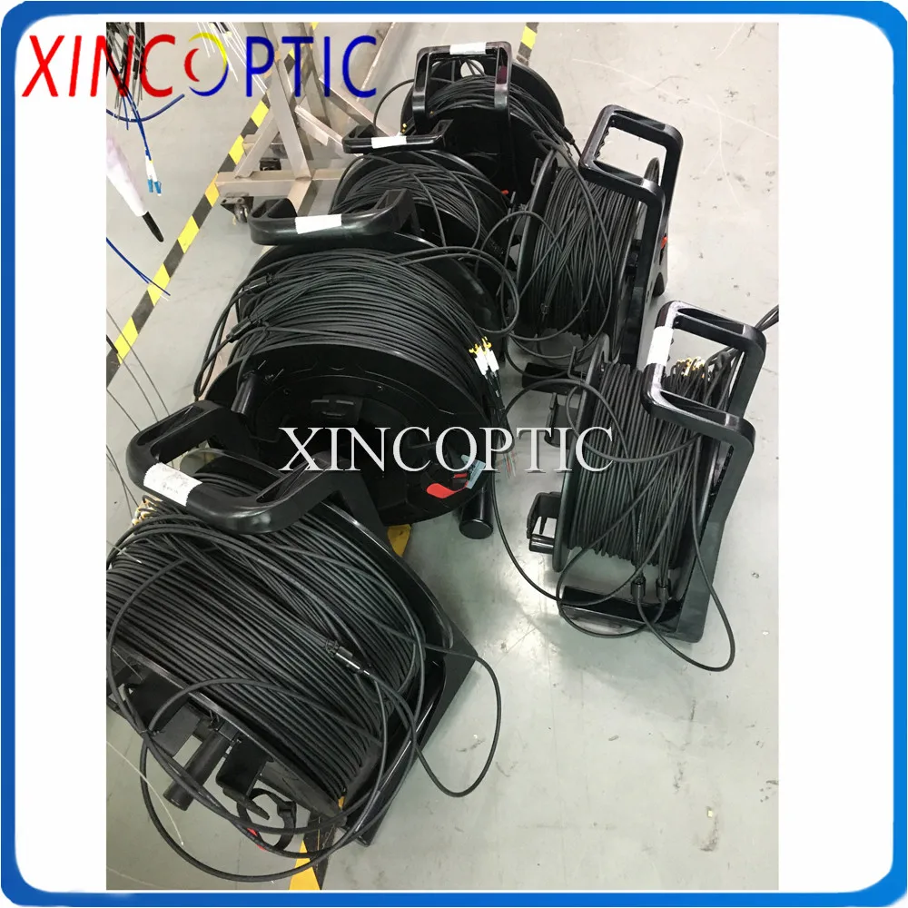 

8F 150Meter Singlemode Armoured Patch Cord 8Core 150M SM G657A LSZH/TPU Jacket PDLC SC FC ST Fiber Jumper Cable with PCD310 Reel