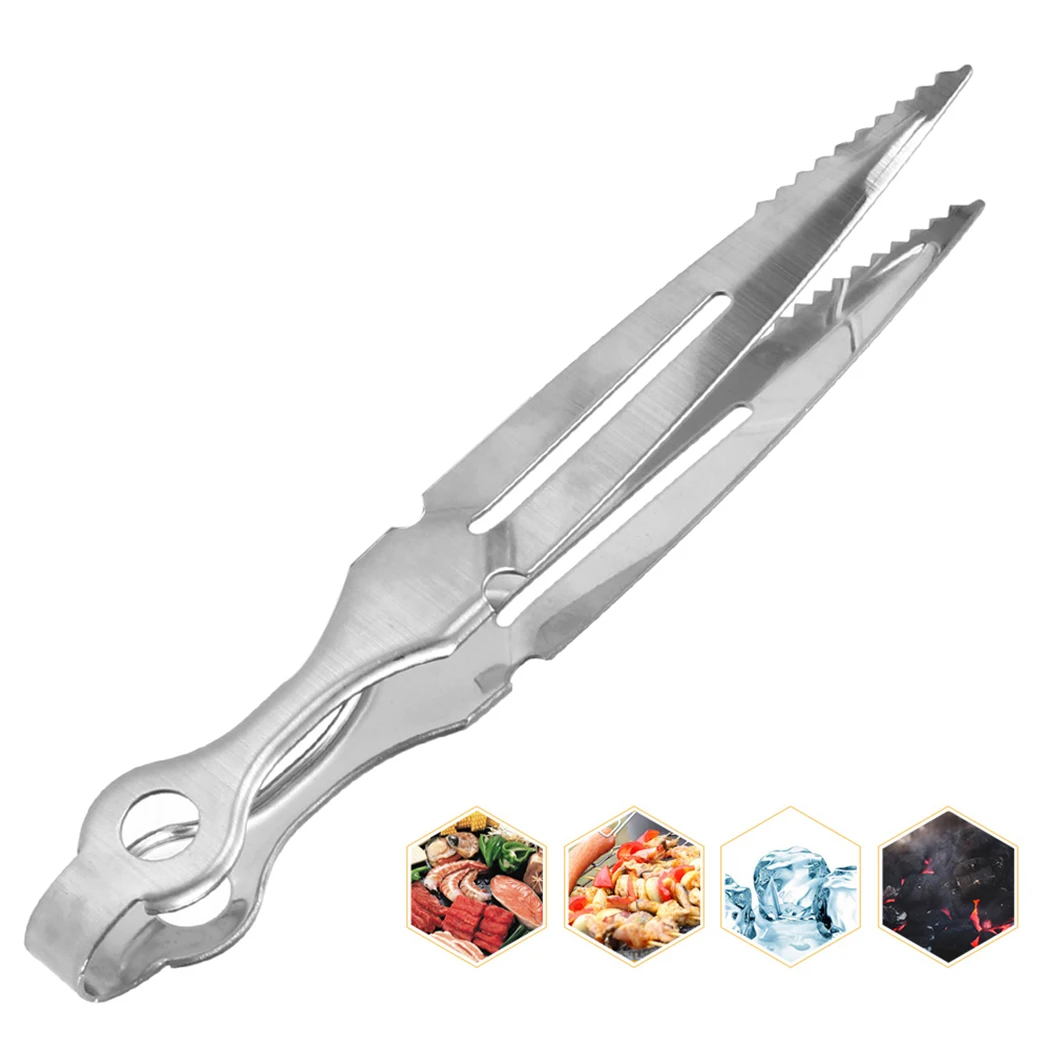 Stainless Steel Ergonomic Tweezers Water Pipe Metal Shisha Hookah Charcoal Smoking Tongs Accessories Bbq Tools