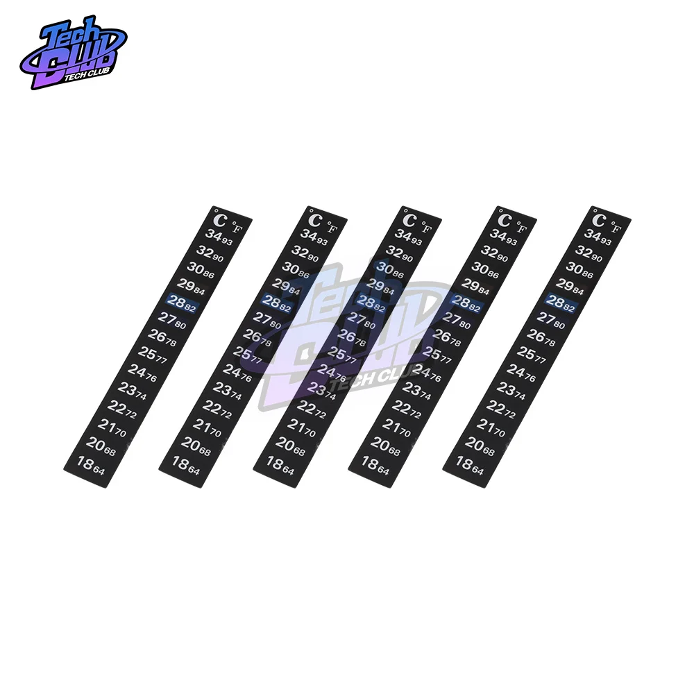 5pcs/lot Aquarium Fish Tank Strip Stick-on Discolor Thermometer Temperature Sticker Adhesive Sticky Dual Scale