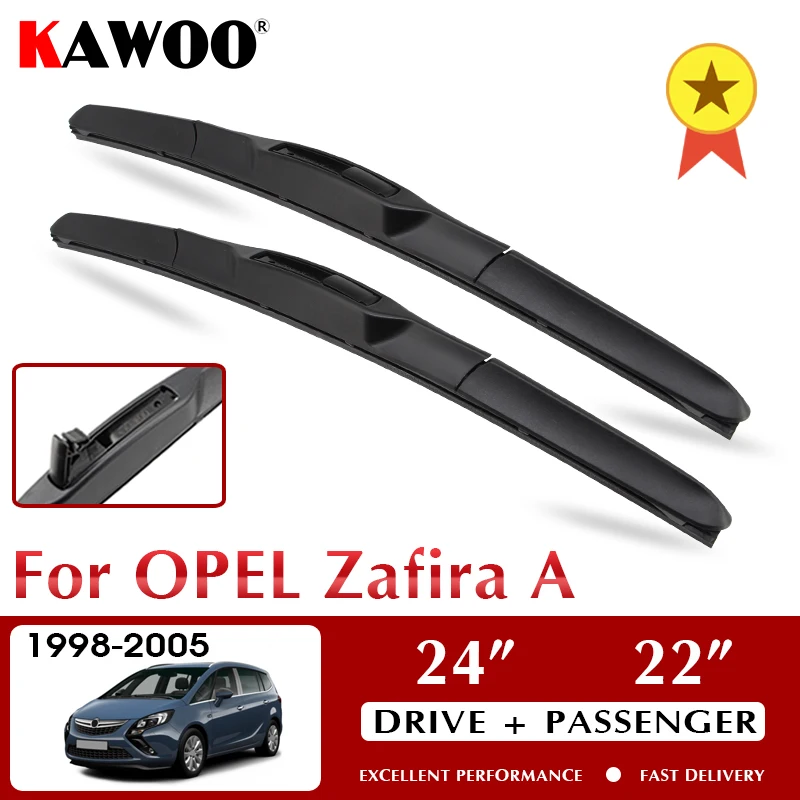 

KAWOO Wiper Front Car Wiper Blades For Opel Zafira A 1998-2005 Windshield Windscreen Front Window Accessories 24"+22" LHD RHD