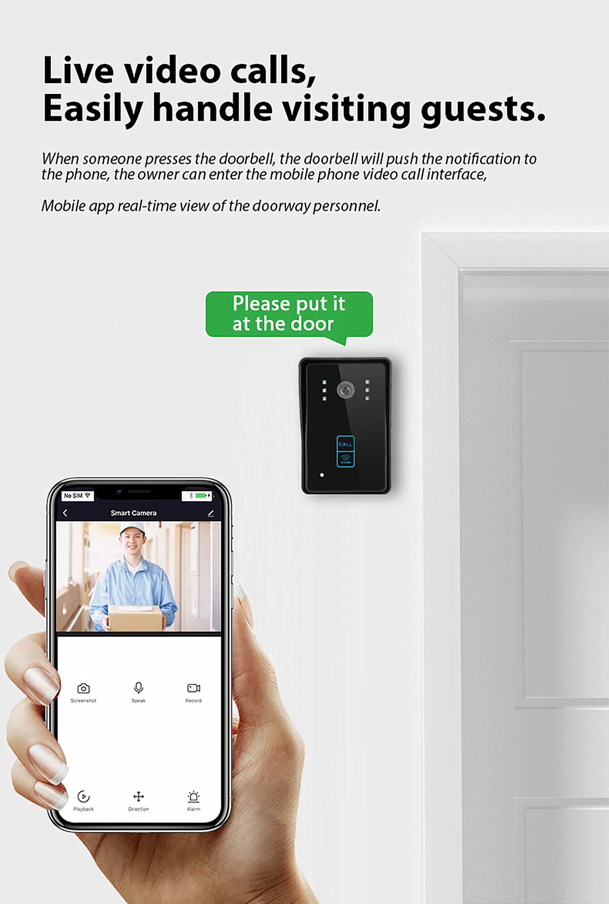 wireless video doorbell wifi outdoor smart home tuya 1080P HD wired IR Audio Video Intercom Door Bell IP camera for apartment