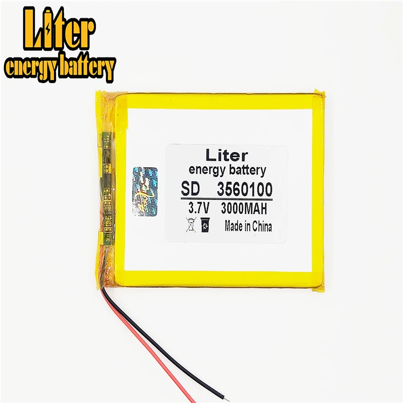 3.7V lithium polymer battery 3560100 GPS Tablet PC 3000MAH Mobile Power