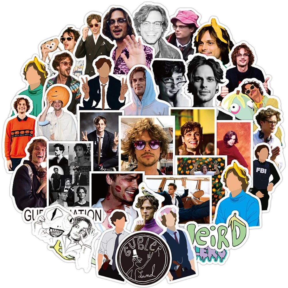 10/30/50PCS Actor Matthew Gray Gubler Stickers DIY Fridge Laptop Motorcycle Luggage Skateboard Graffiti Cool Decals Sticker