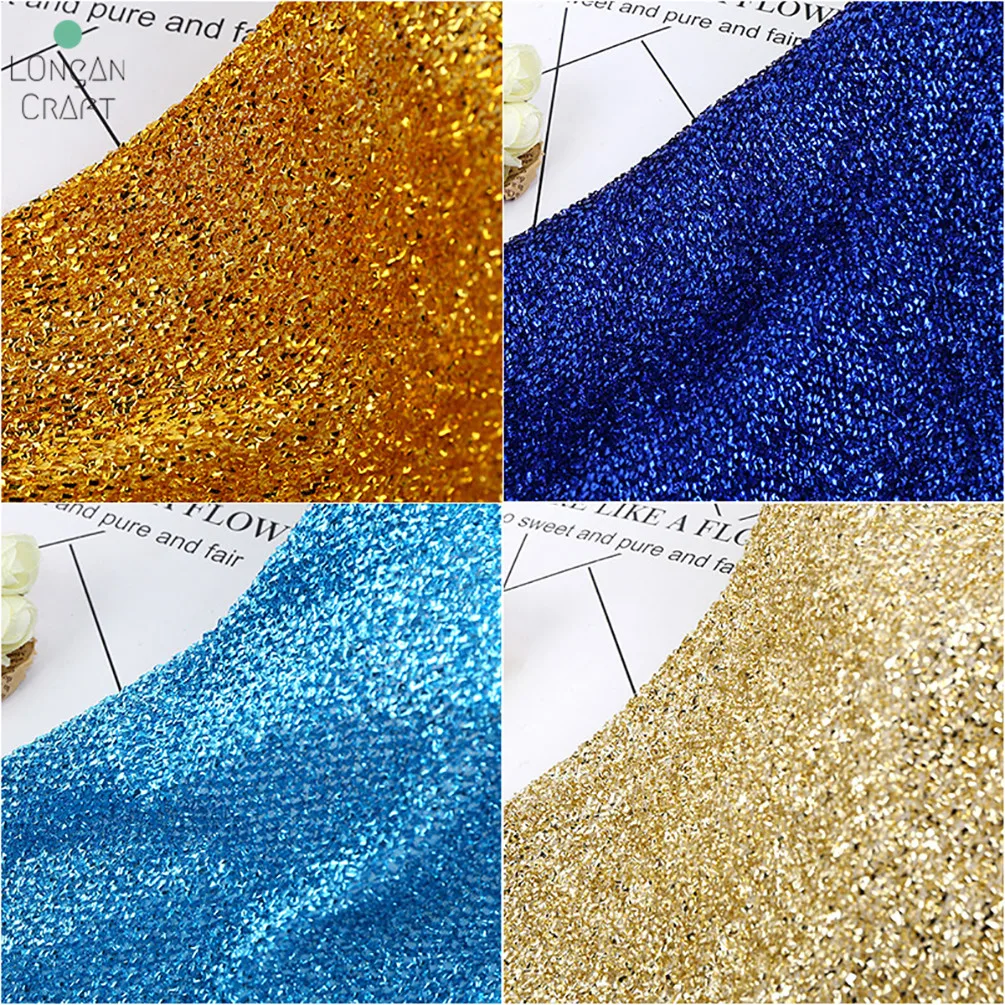 50cmX150cm Glitter Fabric Dolls Quilting Fabric For Crafts Handmade Stage Costumes Wedding Christmas Decorative Fabric