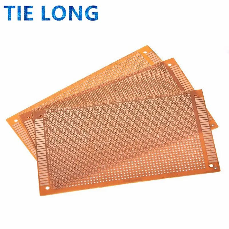 2PCS 9x15 9*15cm Single Side Prototype PCB Universal Board Experimental Bakelite Copper Plate Circuirt Board yellow