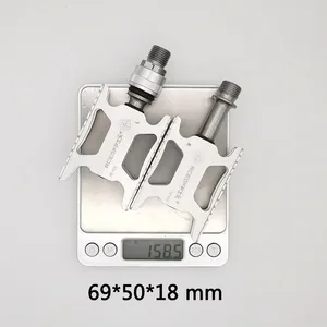 Ultralve Fahrradpedal für Brompton -Fahrrad, Silberfarbe, Titanachse, 2 Größen, 158 g, 1 Paar 10 Hauptverkaufsreifen 50 80 18 Moto - №7