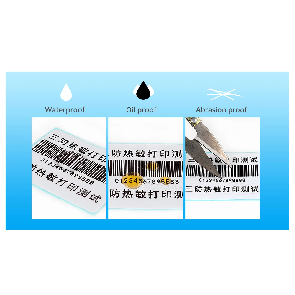 Thermische Label Aufkleber Papier Supermarkt Preis Leere Barcode Label Direkt Druck Wasserdicht Druck Liefert 800 stücke/Rolle Klebe