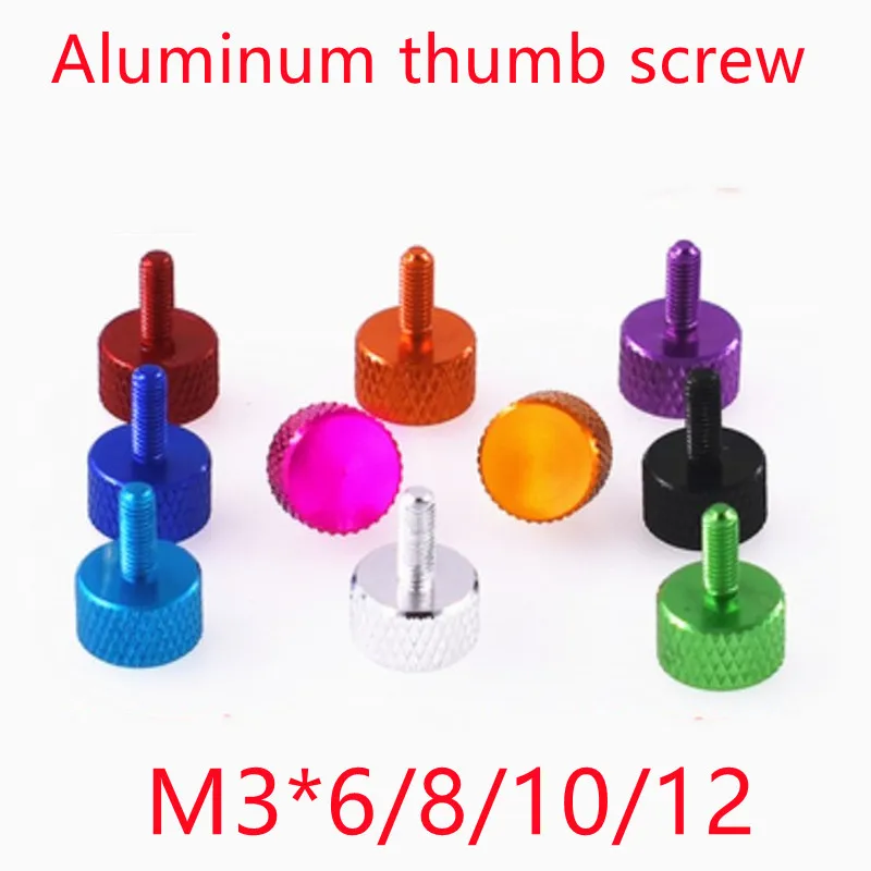 10 pezzi M3 M4 dado zigrinato in alluminio colorato dadi a