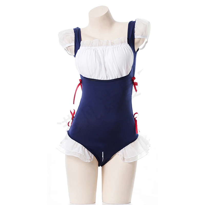 AniLV Anime Girl Student Maid Uniform Series Bodysuit One-piece Swimsuit Sukumizu Costume Coffee Maid Pajamas Lingerie Cosplay