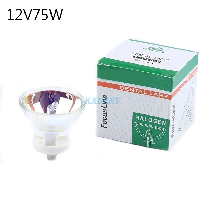 2Pcs Dental 12V 75W Halogen Bulb lamps for Dental Curing Light Accessories Dentistry Supplies