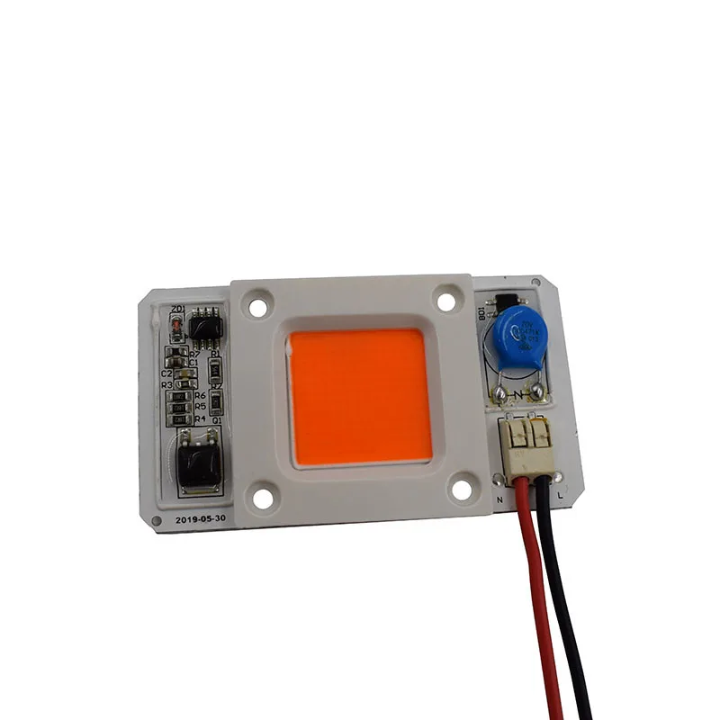 1X Smart IC Control Driverless AC110V / 220V Full Spectrum 380-840nm R/G/B/Y/UV/white 50W High Power LED Lamp Beads