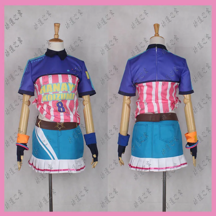 Love Live Koizumi Hanayo Pink Baseball Skirt Uniform For Adult Women Party Halloween Dress Christmas Cosplay Costume