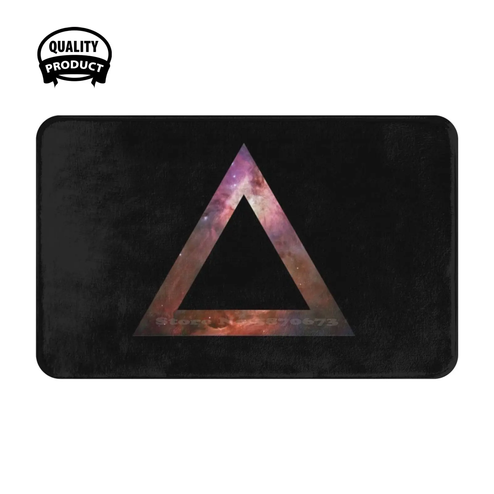 Nebula Triangle Space Soft Cushion Home Carpet Door Mat Car Rug Nebula Nerd Geek Sci Fi Hubble Triangle Arrow Graphic Outer