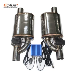 EPLUS Car Exhaust System Electric Valve Control Exhaust Pipe Kit Adjustable Valve Angle Muffler Stainless steel Universal