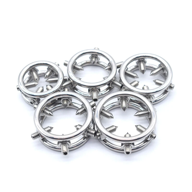 2021 New Metal Penis Sex Toys for Men Cock Ring Penis Bondage Lock Cockring Stainless Steel Male Chastity Rings Adult Products