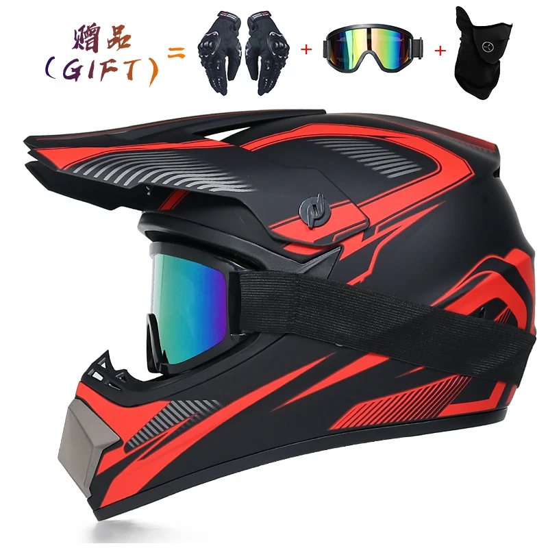 Wyślij 3-częściowy prezent kask motocyklowy dziecięcy kask terenowy rower zjazdowy AM DH kask krzyżowy capacete motocross casco