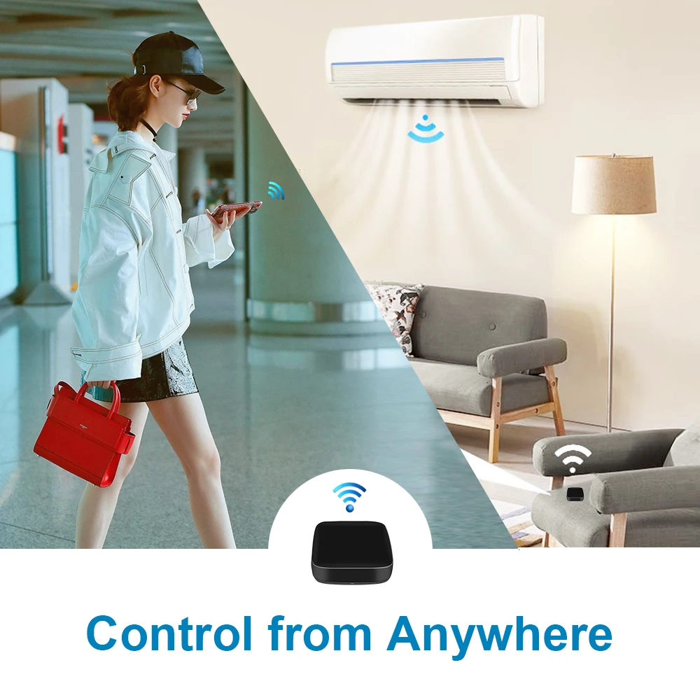 Zemismart Tuya WiFi IR Remote Control Aircondition Fan TV Bridge Google Home Alexa Echo Universal AC Control