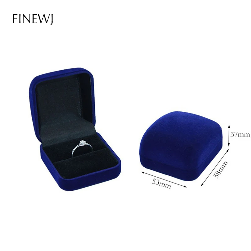 Wholesale Engagement Ring Packaging Box Black Velvet Ear Studs Storage Foldable Case Valentine\'s Day Wedding Ring Gift Organizer