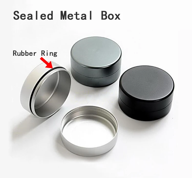 Sealed pocket Metal Storage Box Case Tin Candy Food Small Jars Tea Cans Outdoor Waterproof Case