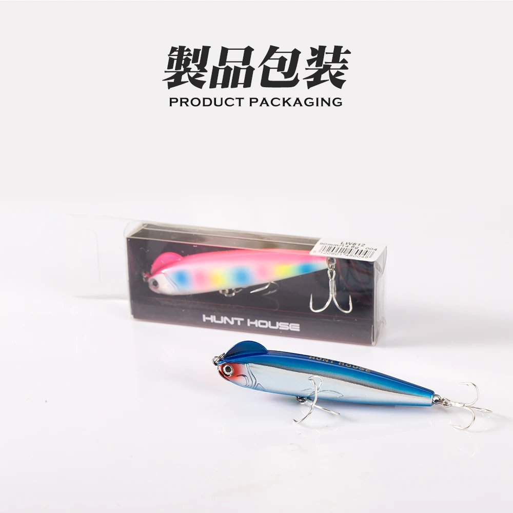 Hunthouse Slow Sinking Pencil Fishing Lure 90/130mm 14.8/26g Blue Stickbait S-Shaped Saltwater Sea bass Lures Hard Bait goods