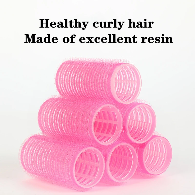 Hair Rollers 6Pcs/Pack Self Grip Hair Curlers Hair Roller Salon Hair Dressing Curlers Jumbo Size Hair Roller Sticky Cling Style