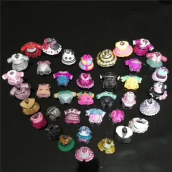 5/10/20pcs / Lot Glitter Dress Clothes Lols Original Dolls Accessory for 8cm Sister Mini Outfits Kid Girls Toy Gift Randomly