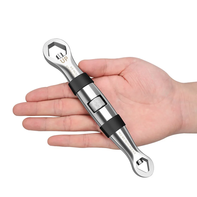 Juego de llaves universales 23 en 1, llave de trinquete ajustable de 7-19mm, llave de CR-V, multiherramientas flexibles, herramienta de mano para