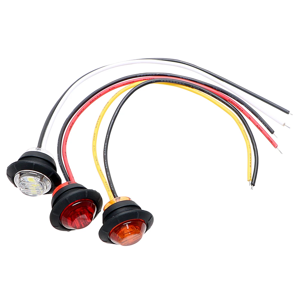 Luces traseras de 12V para motocicleta, luces LED de señal de freno, lámparas de marcador lateral, separación de posición, indicador trasero,