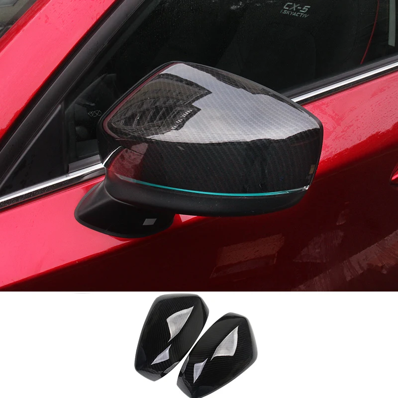 

Carbon fiber Car Styling Rearview Mirror Cover Side Wing Cap Shell Case Trims For Mazda CX-5 CX5 CX 5 2017 2018 2019 Accessories