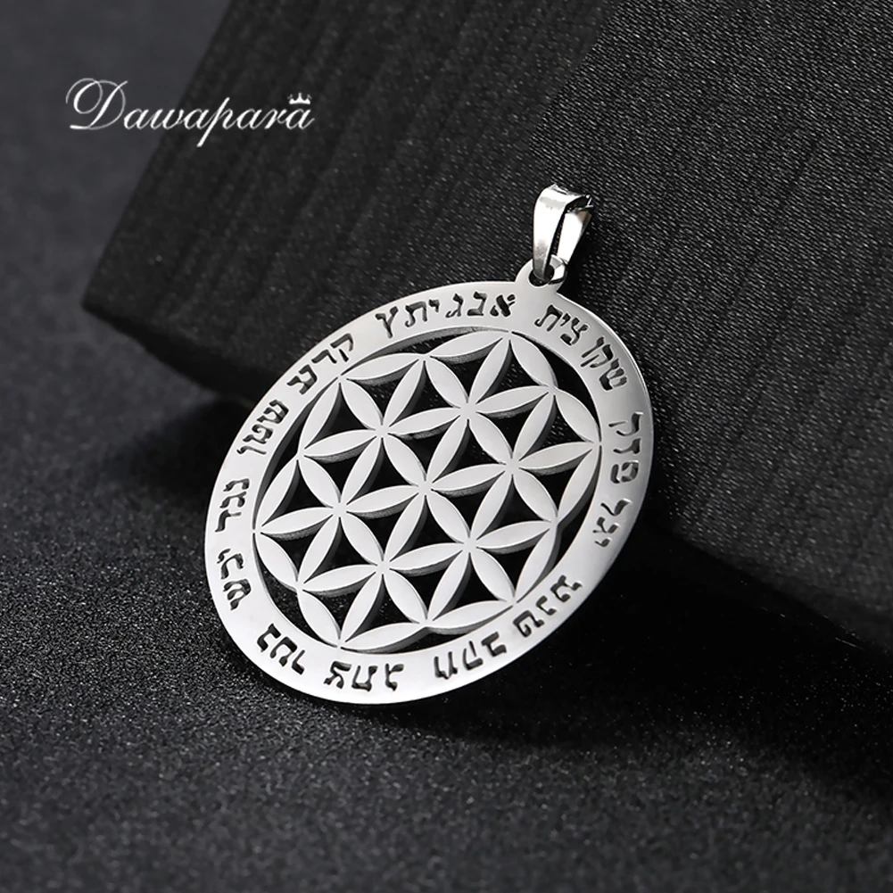 Dawapara Vintage Flower of Life Charms for Necklace Earrings Ancient Egypt Totem Stainless Steel Jewelry Accessories Pendants