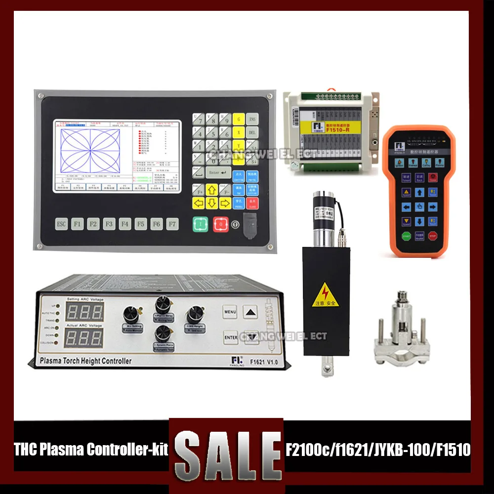 

Thc 2-axis Control System Plasma Kit F2100c/f1621/f1510 Remote Control + Receiver + Lifter Jykb-100 For Plasma Cutting Machine