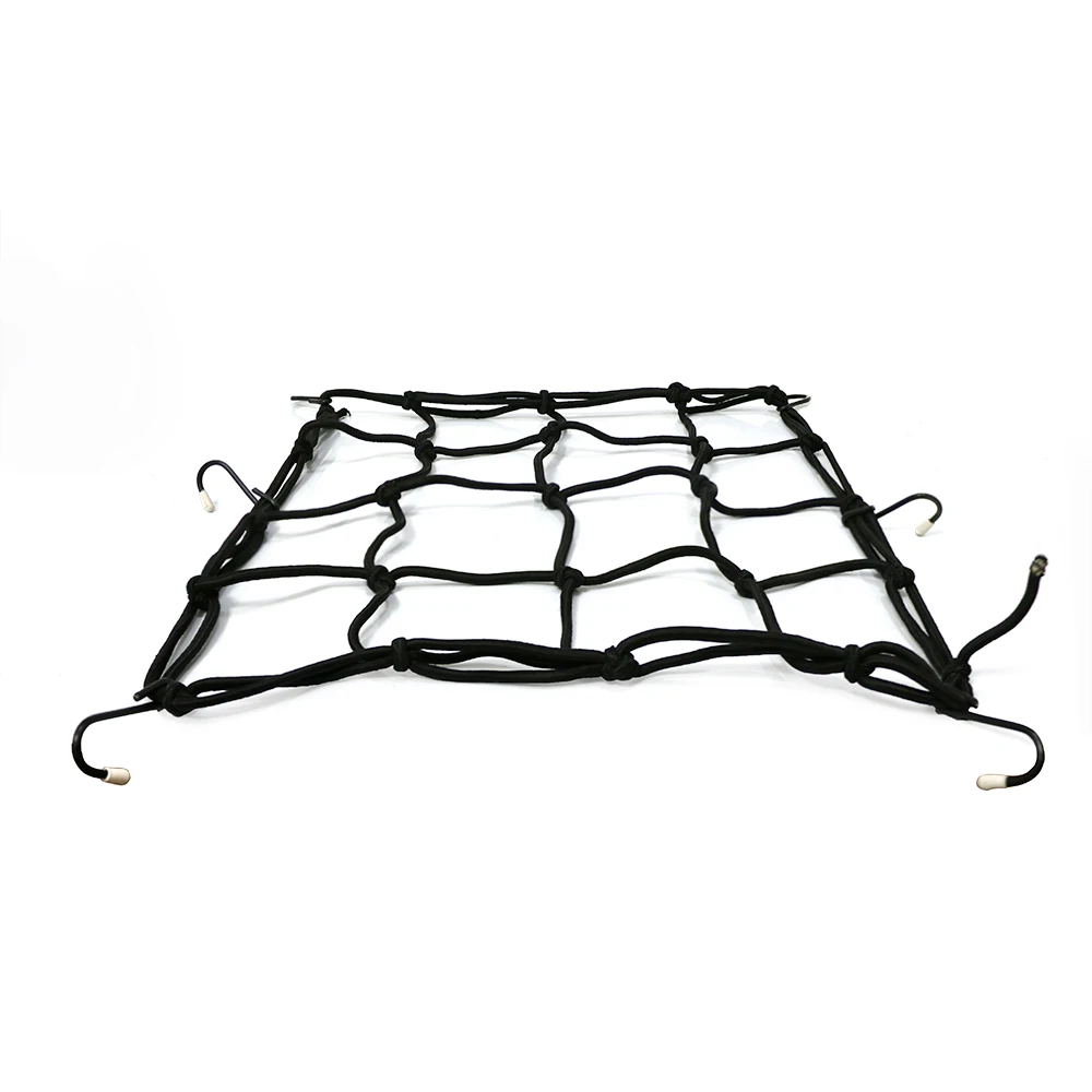 Motorcycle Universal Luggage Net Bike 6 Hooks Hold Down Fuel Tank Motorbike Helmet Mesh Web Bungee Black Cargo Net Car Styling