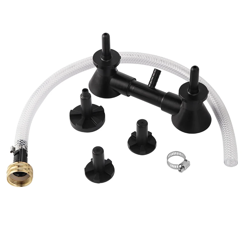 Double Head Wine Rinser Beer Bottle Washer Homebrew Beer & Wine Cleaning Equipment Cleaner With Kitchen Faucet Adapter Bar Tools